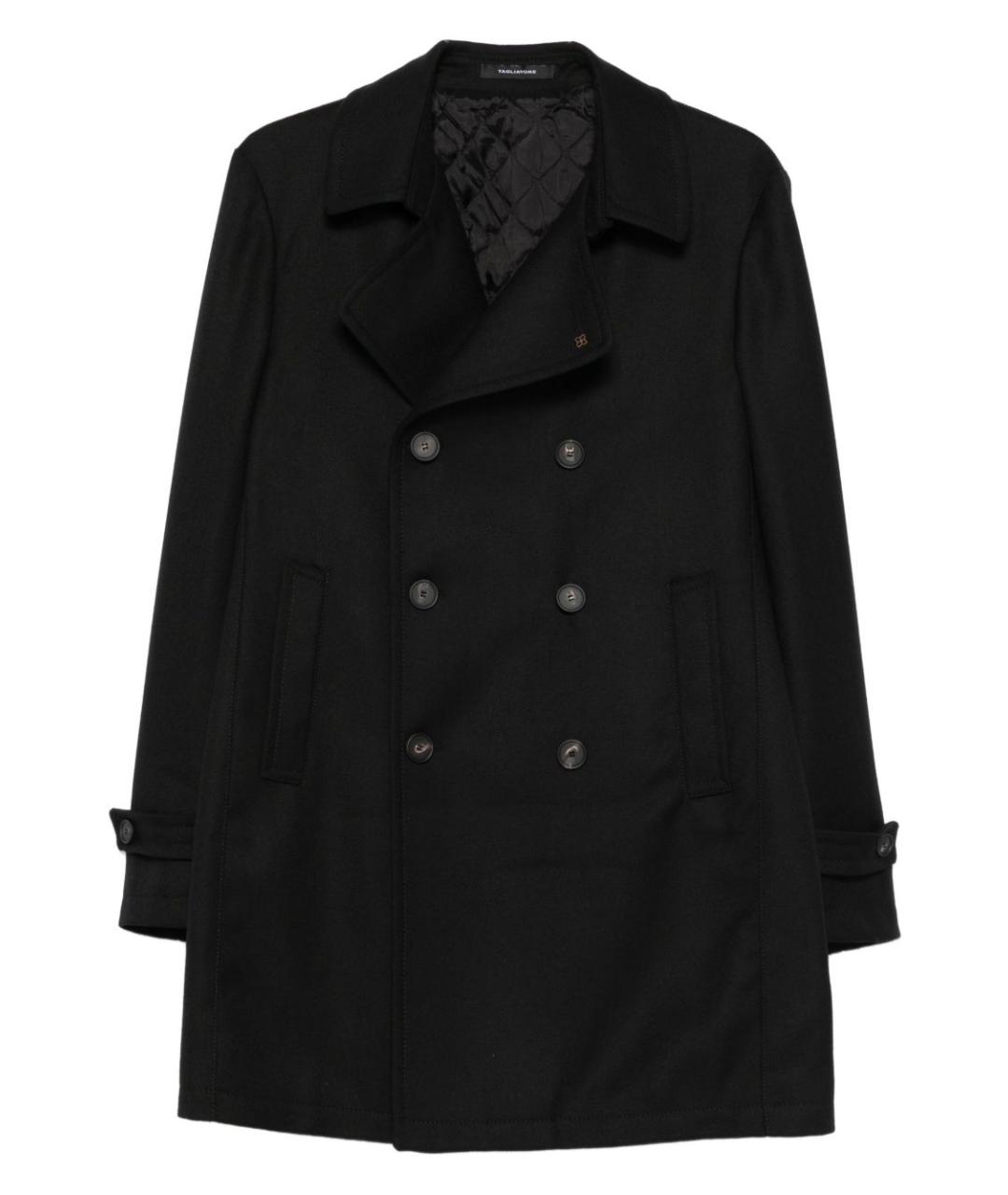 TAGLIATORE Черное шерстяное пальто, фото 1