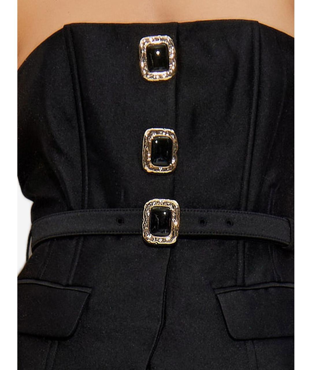 SELF-PORTRAIT Черное полиэстеровое вечернее платье, фото 2