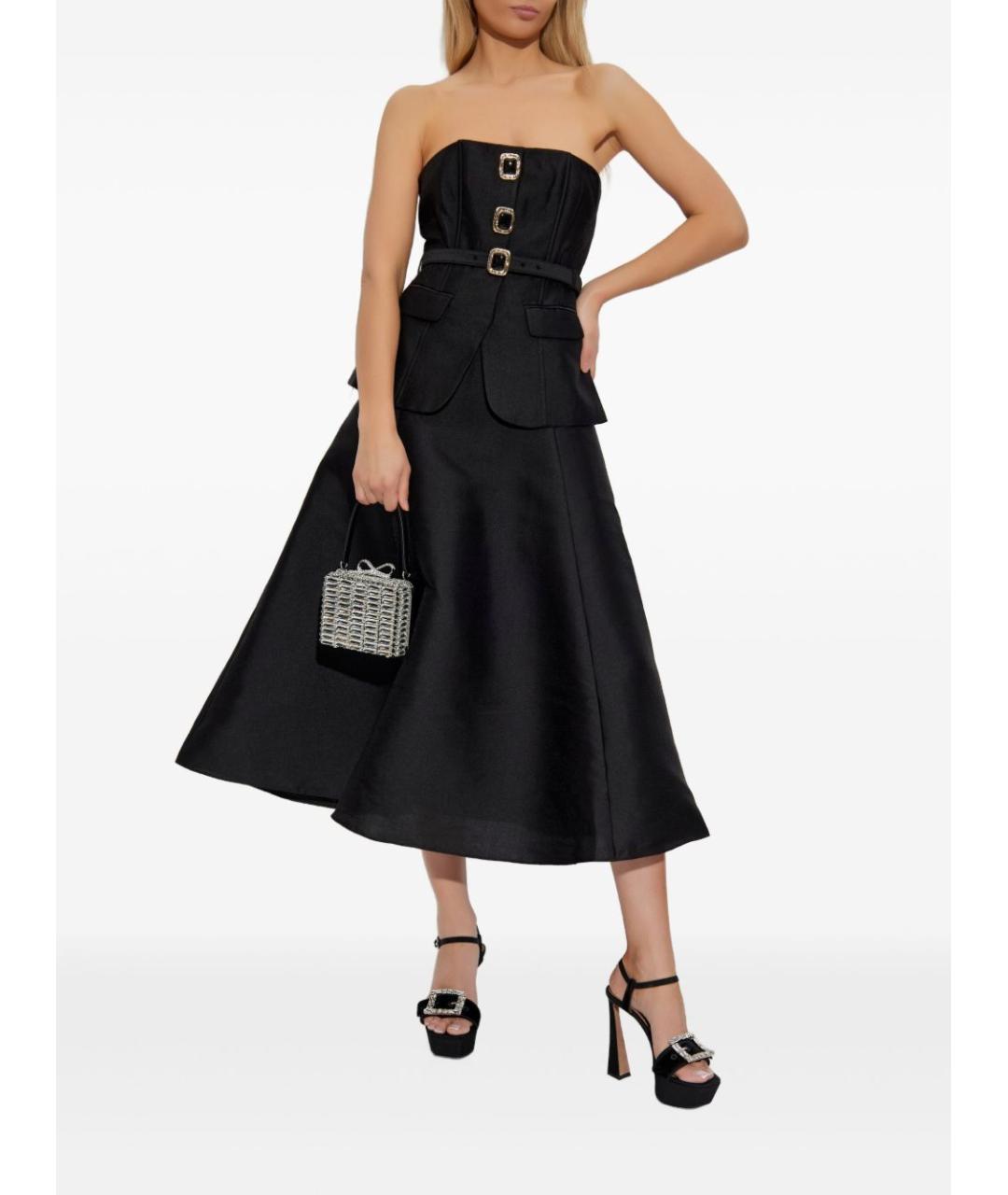 SELF-PORTRAIT Черное полиэстеровое вечернее платье, фото 3