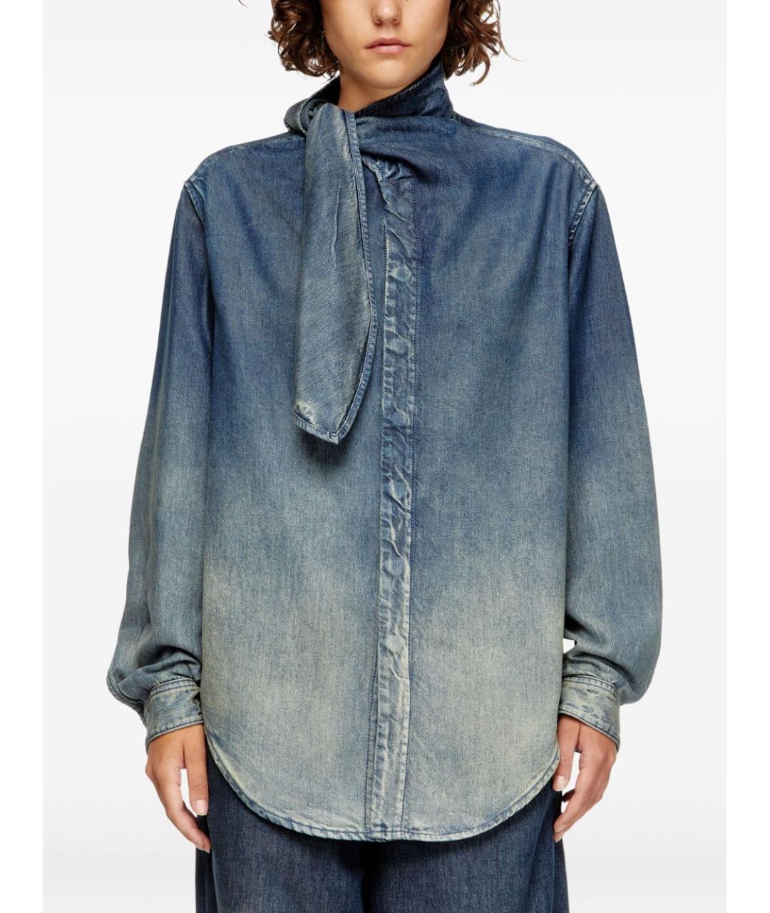 DIESEL Синяя синтетическая рубашка, фото 2