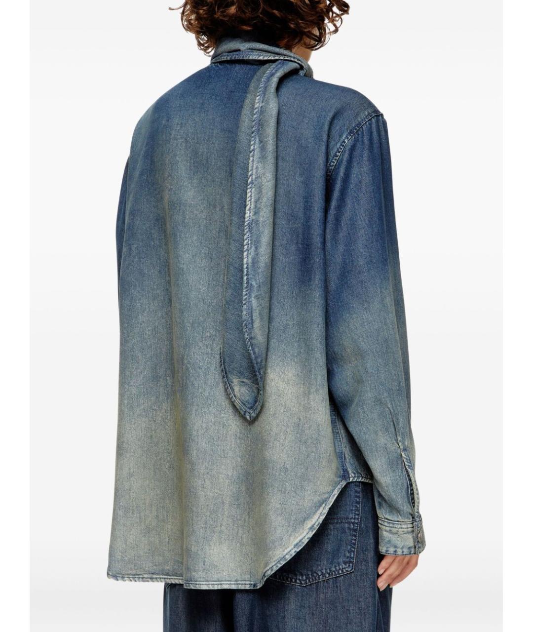 DIESEL Синяя синтетическая рубашка, фото 4