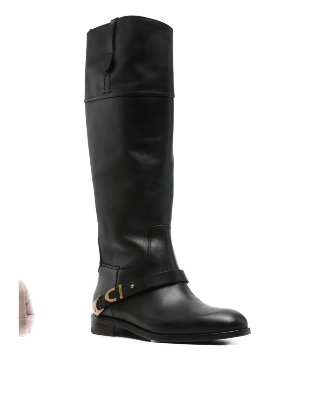 GOLDEN GOOSE DELUXE BRAND Черные кожаные сапоги, фото 4