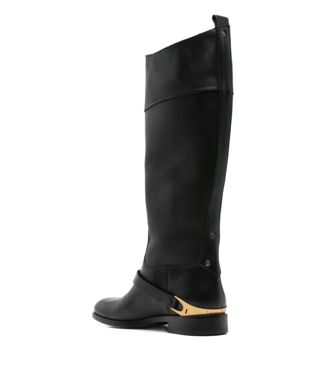 GOLDEN GOOSE DELUXE BRAND Черные кожаные сапоги, фото 2