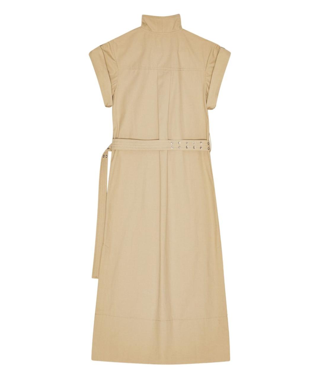 GANNI Хаки хлопковое повседневное платье, фото 3