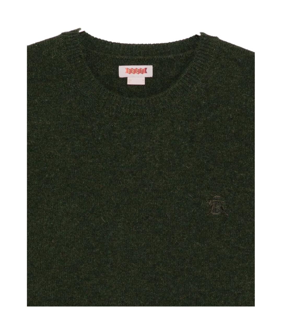 BARACUTA Зеленый шерстяной джемпер / свитер, фото 2