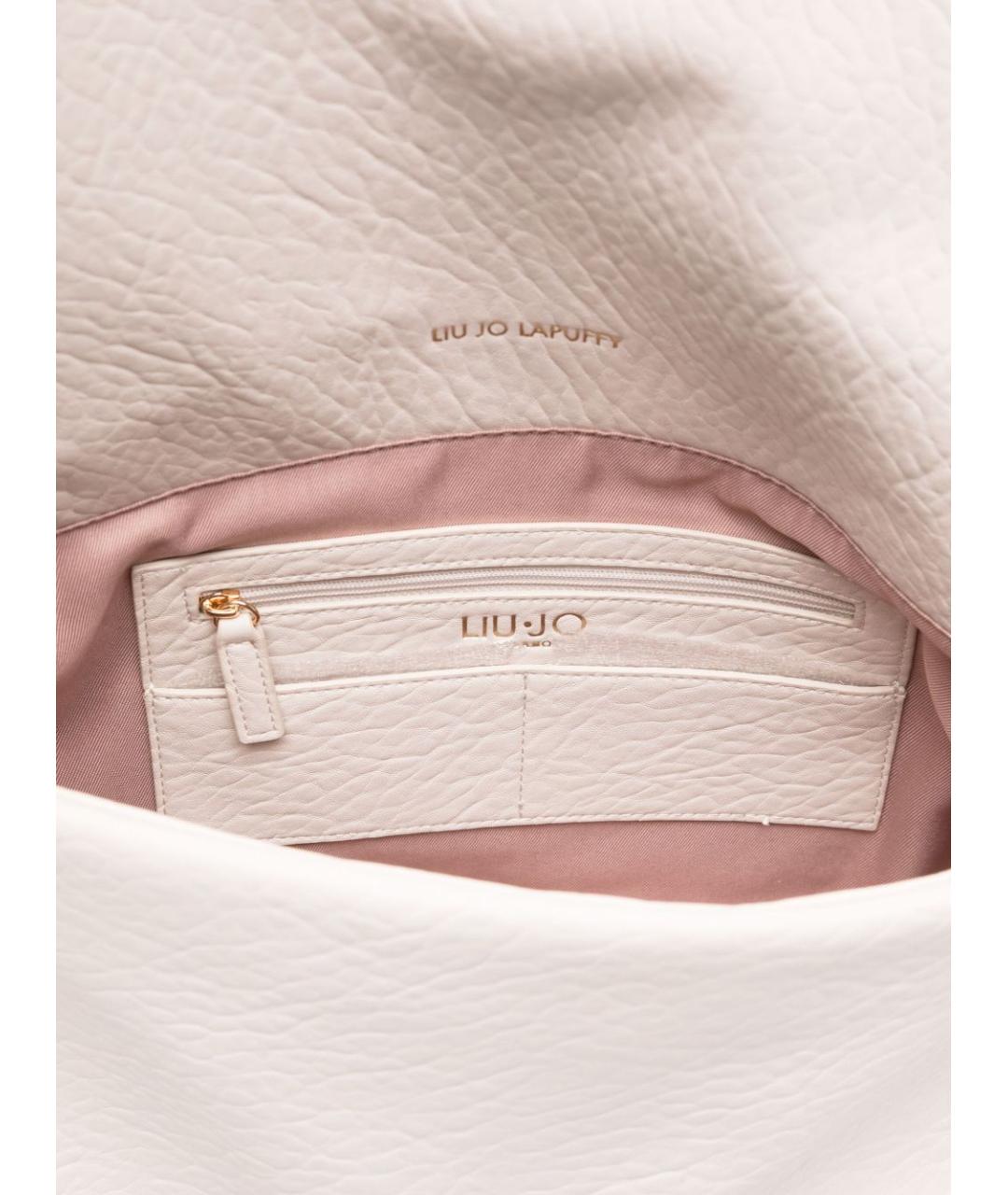 LIU JO Белая сумка через плечо из искусственной кожи, фото 3