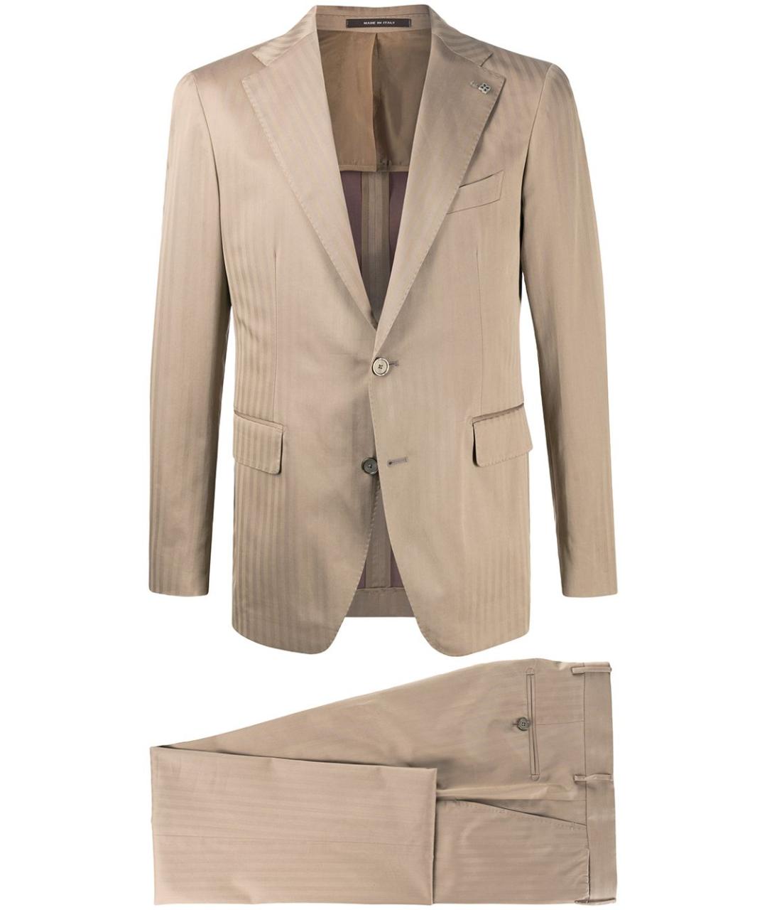 TAGLIATORE Бежевый классический костюм, фото 1