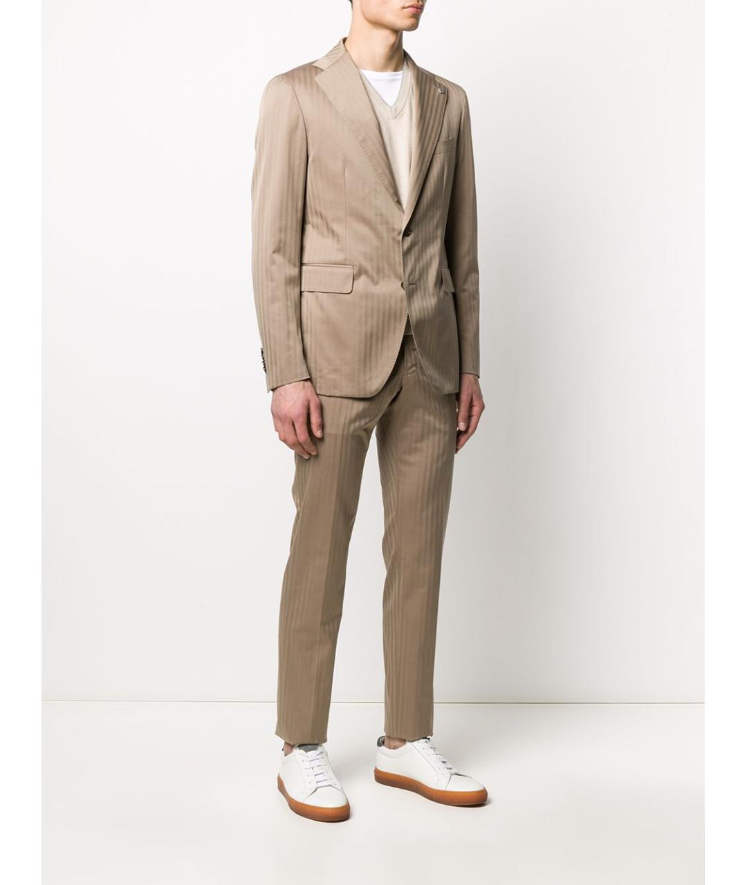 TAGLIATORE Бежевый классический костюм, фото 4