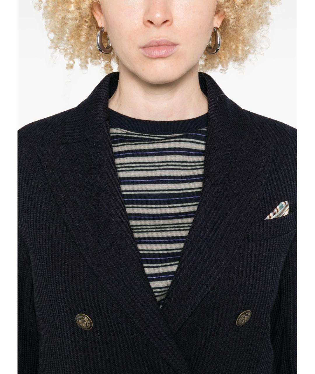 CIRCOLO 1901 Синее шерстяное пальто, фото 3