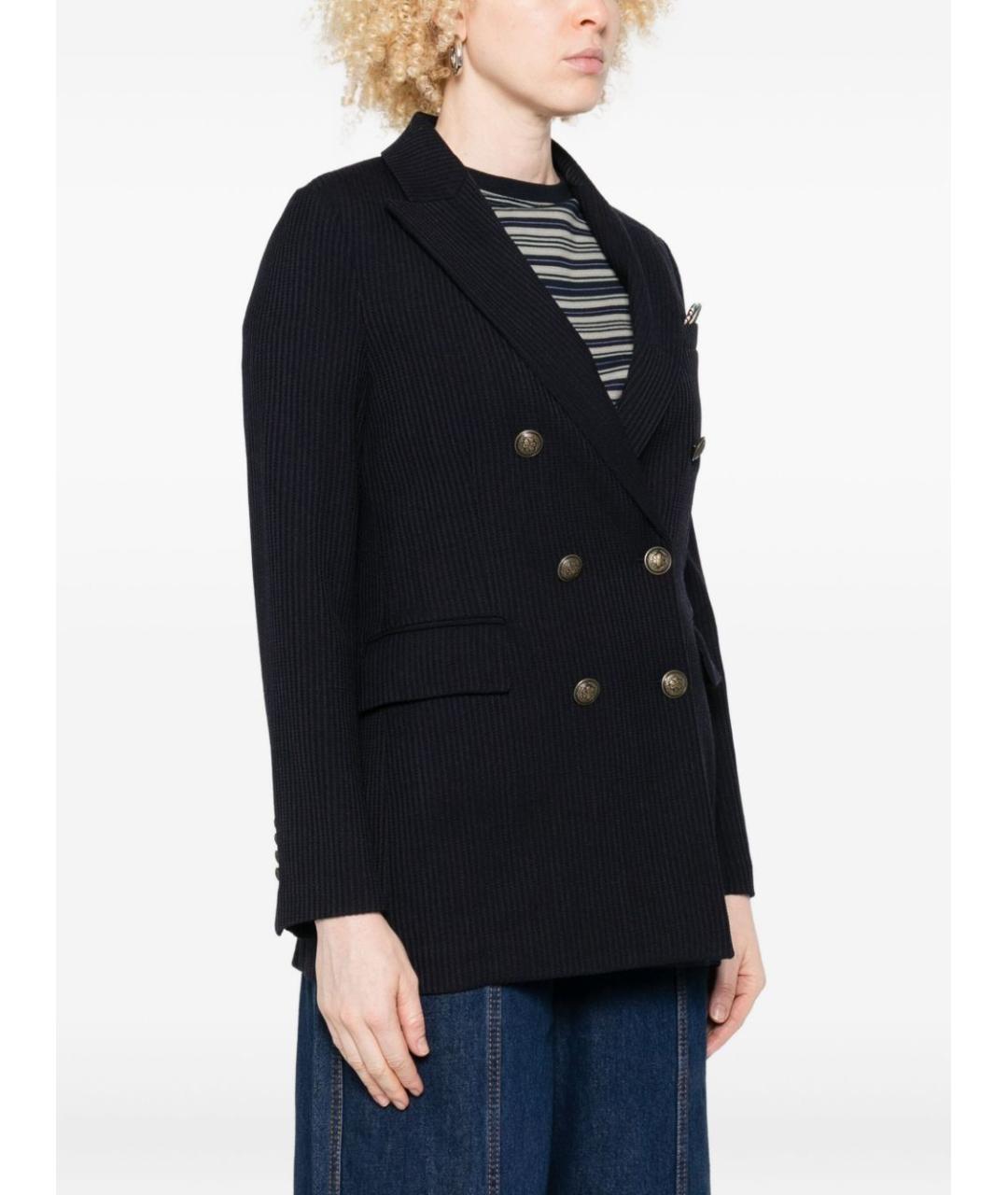 CIRCOLO 1901 Синее шерстяное пальто, фото 5