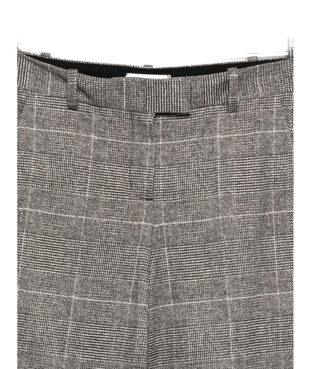 CIRCOLO 1901 Серые хлопковые прямые брюки, фото 3