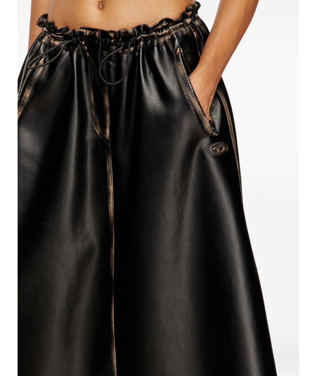 DIESEL Черная полиэстеровая юбка миди, фото 2