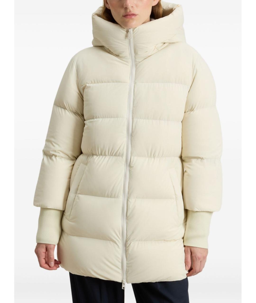 WOOLRICH Бежевый полиамидовый пуховик, фото 2