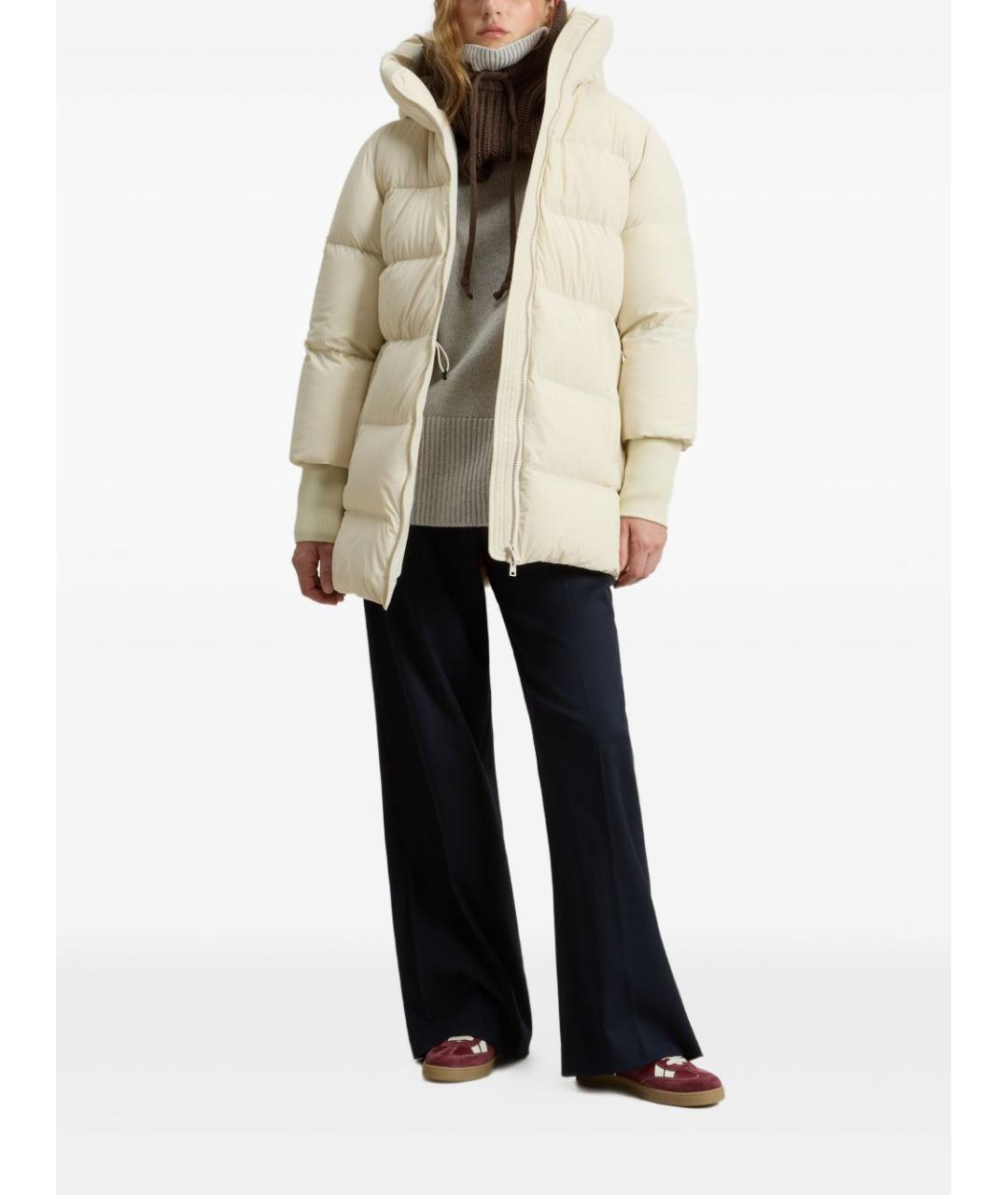 WOOLRICH Бежевый полиамидовый пуховик, фото 3
