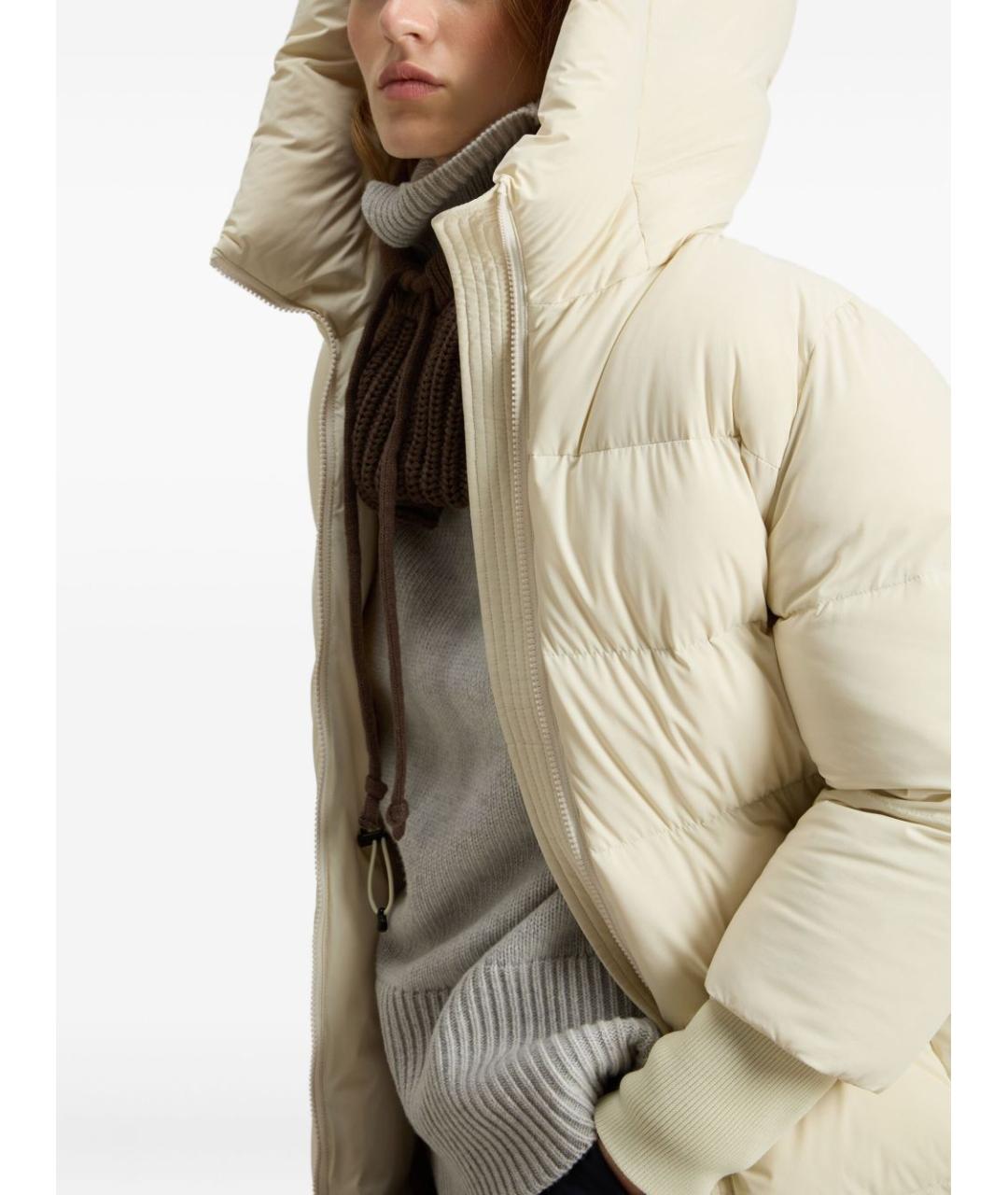 WOOLRICH Бежевый полиамидовый пуховик, фото 4