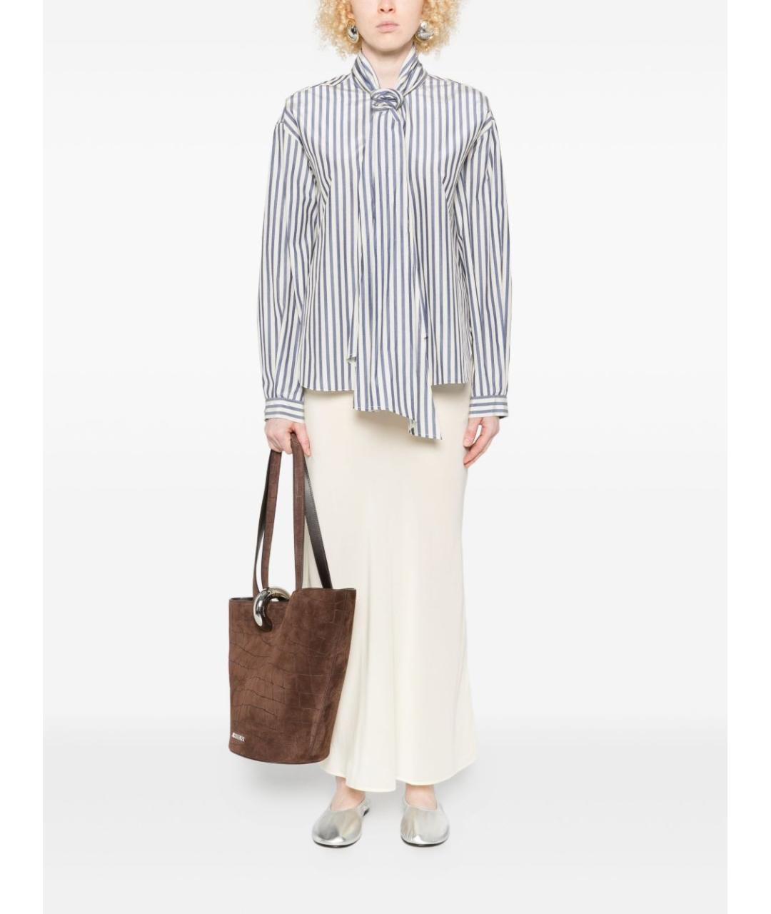 FORTE FORTE Синяя полиэстеровая рубашка, фото 3