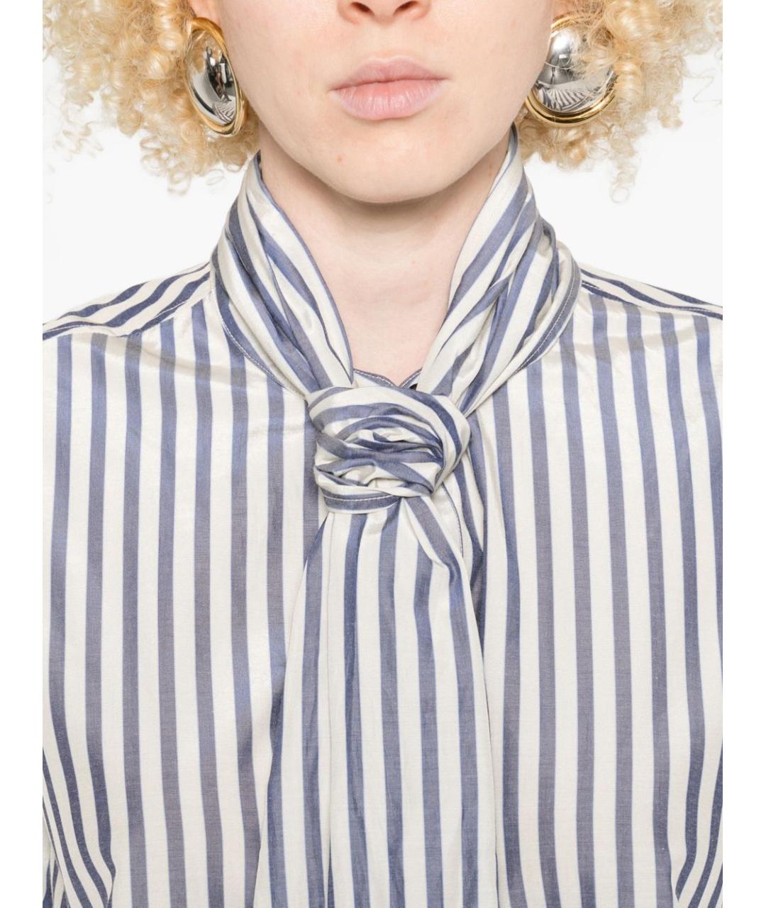 FORTE FORTE Синяя полиэстеровая рубашка, фото 2