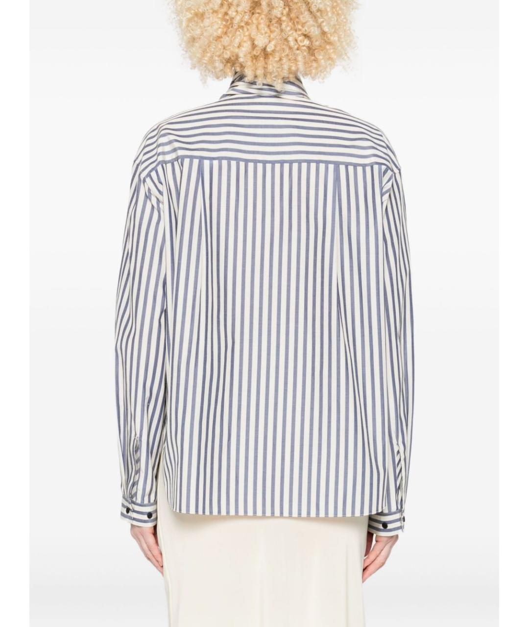 FORTE FORTE Синяя полиэстеровая рубашка, фото 4