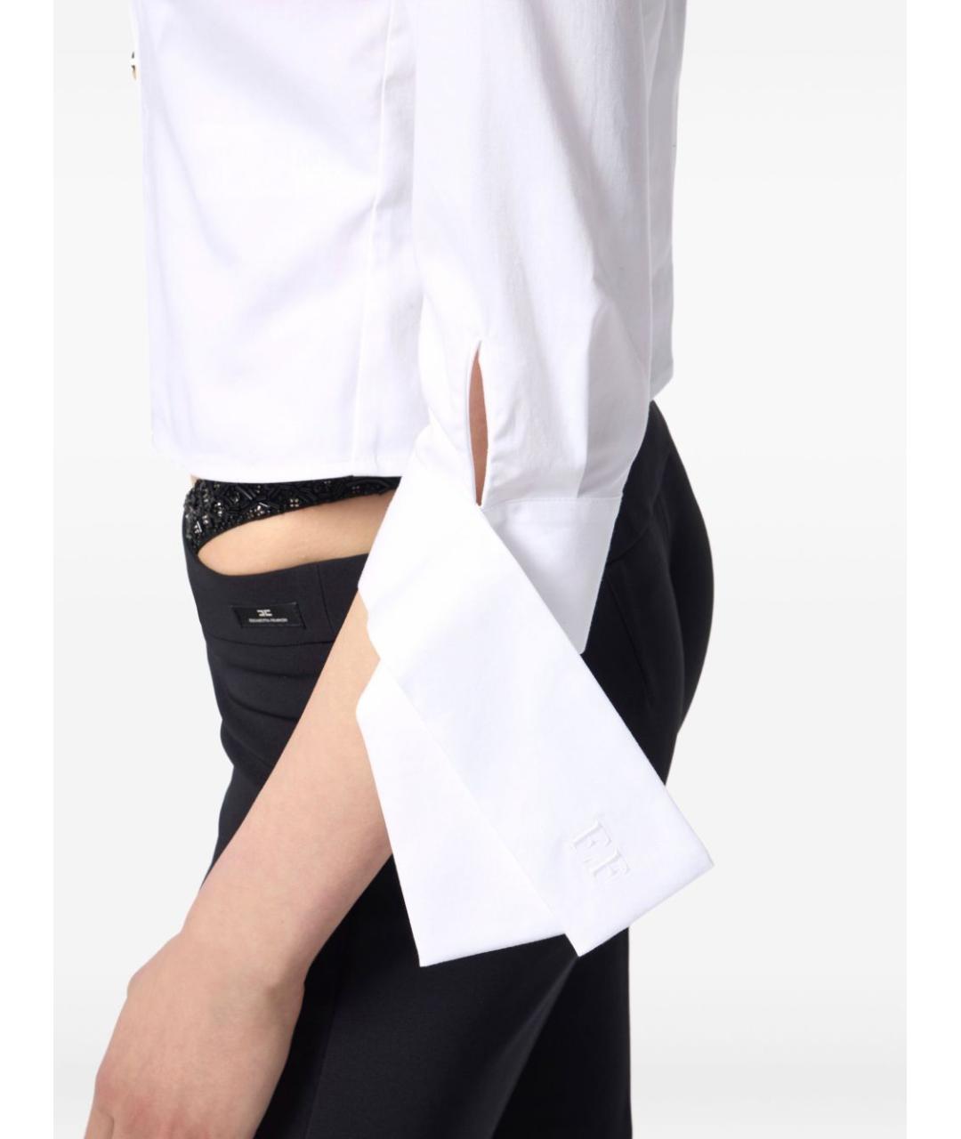 ELISABETTA FRANCHI Белая хлопковая рубашка, фото 2