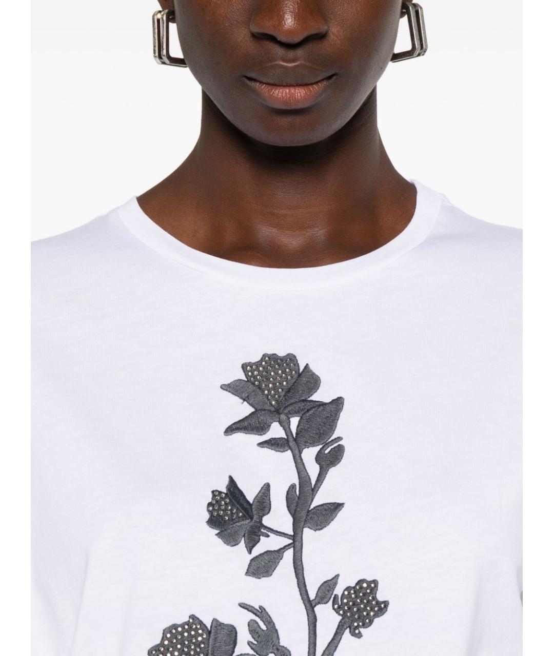 BLUGIRL Белая хлопковая футболка, фото 2