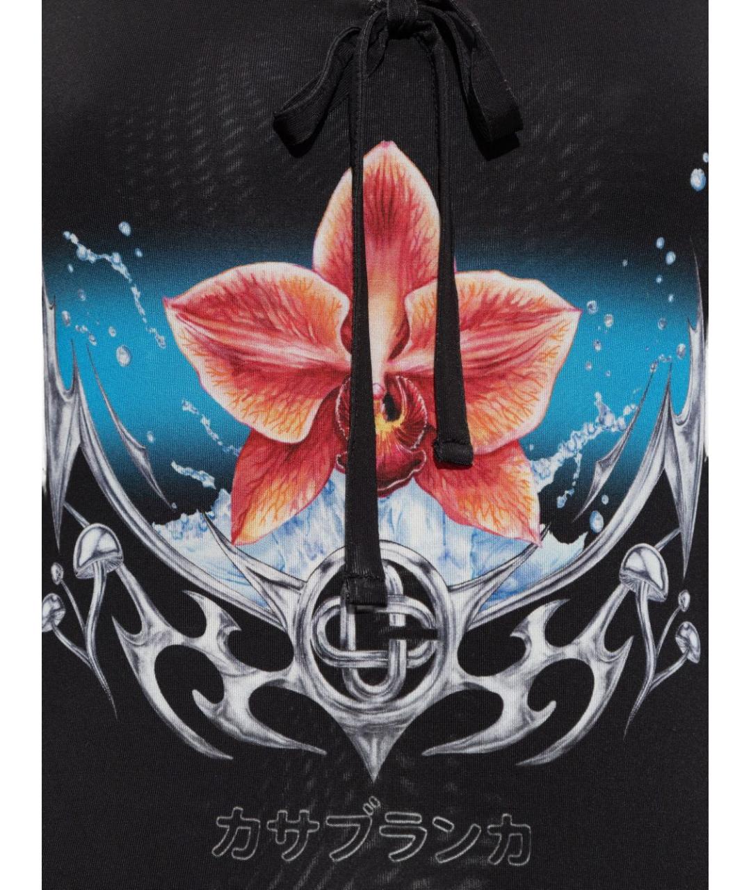 CASABLANCA Черное хлопковое повседневное платье, фото 3