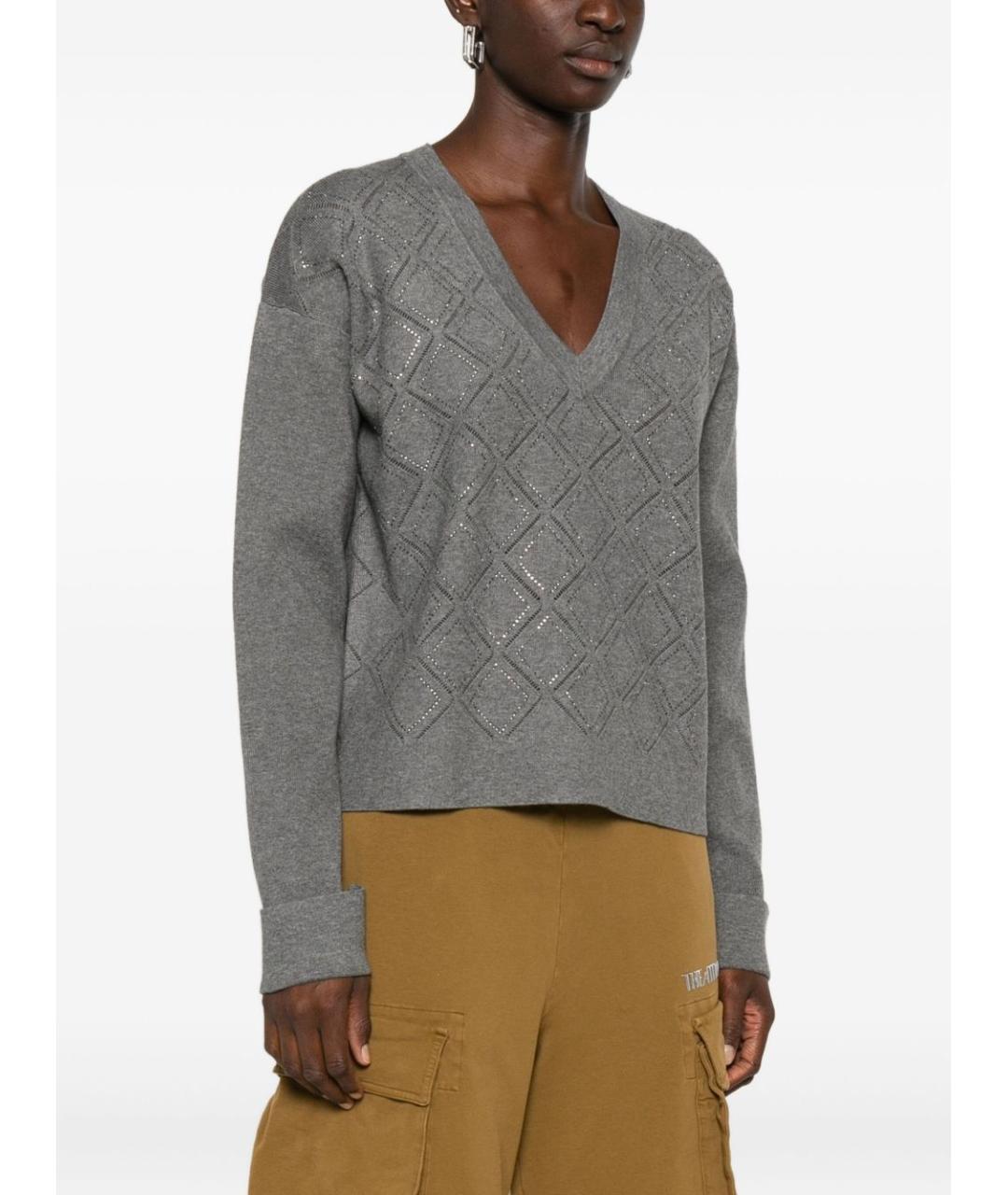 BLUGIRL Серый вискозный джемпер / свитер, фото 3