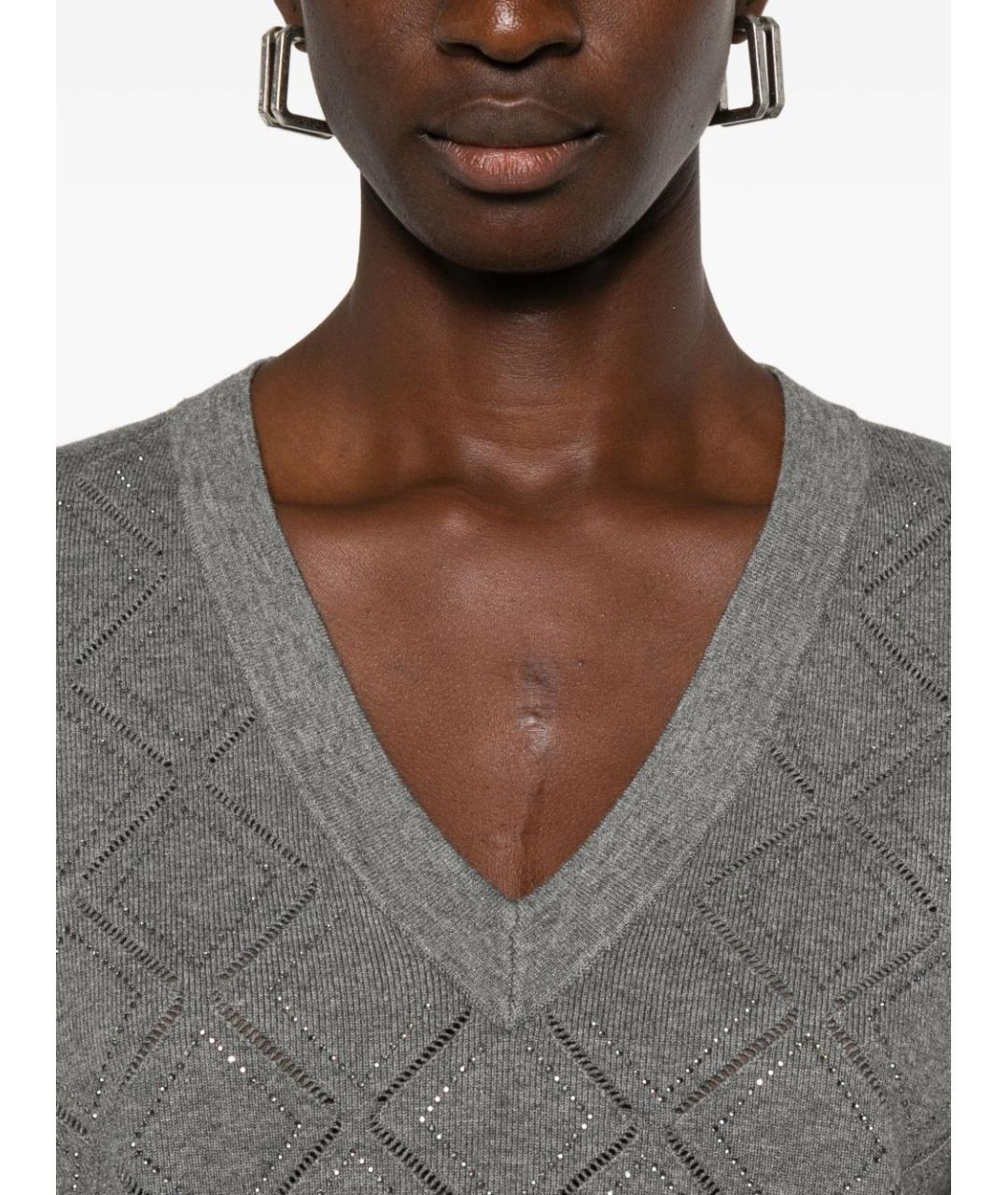 BLUGIRL Серый вискозный джемпер / свитер, фото 5