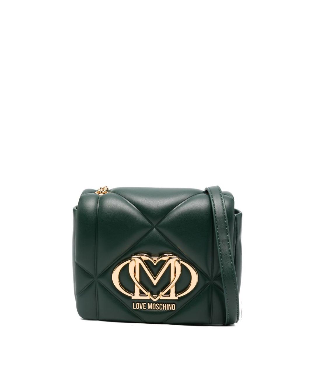 LOVE MOSCHINO Зеленая сумка через плечо из искусственной кожи, фото 1