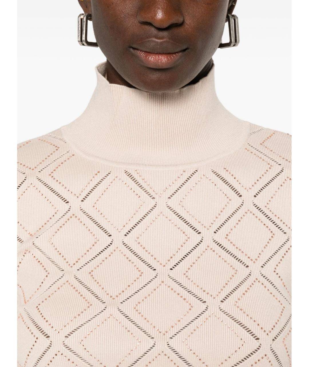 BLUGIRL Бежевый вискозный джемпер / свитер, фото 4