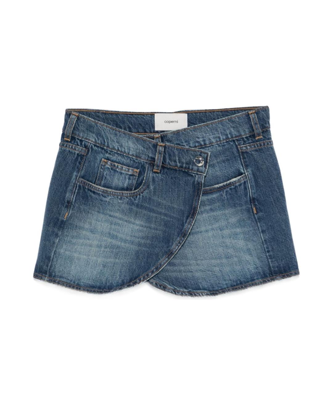 COPERNI Синяя хлопковая юбка мини, фото 1