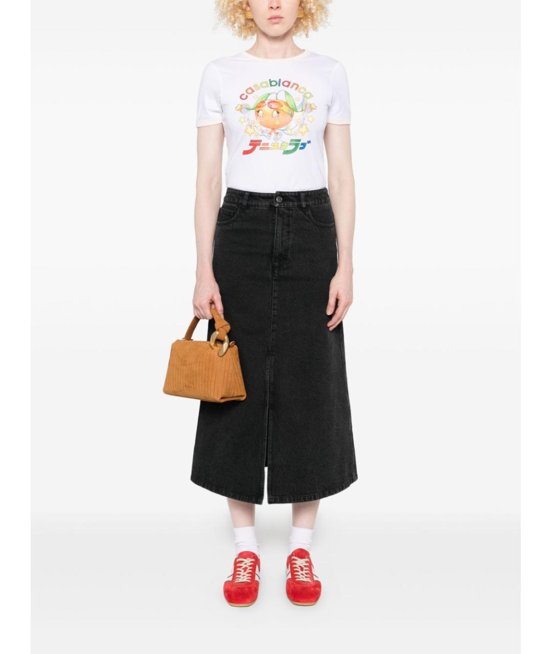 CASABLANCA Белая хлопковая футболка, фото 2