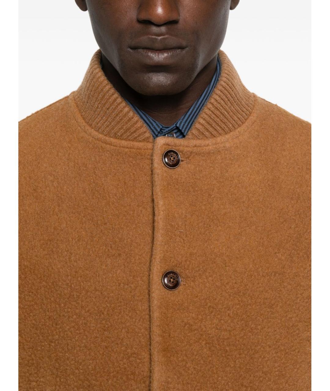 CIRCOLO 1901 Коричневая шерстяная куртка, фото 5