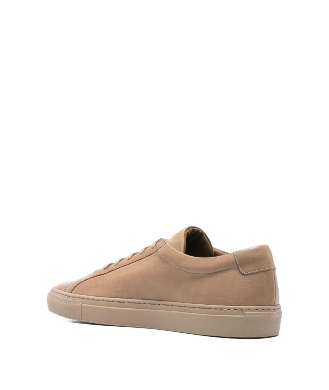 COMMON PROJECTS Бежевые кожаные низкие кроссовки / кеды, фото 3