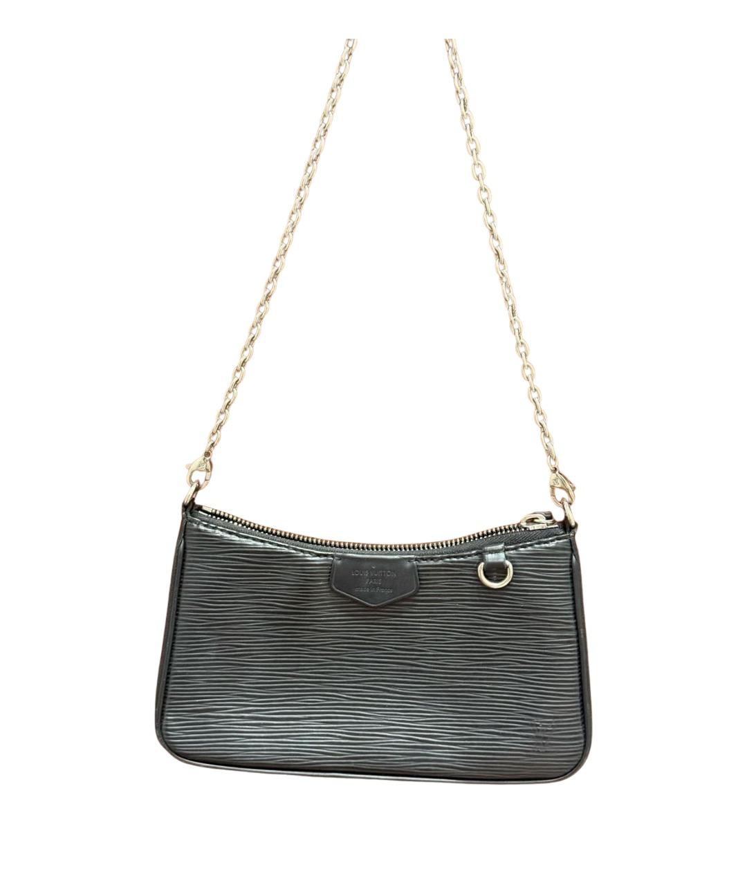 LOUIS VUITTON Черная кожаная сумка через плечо, фото 1