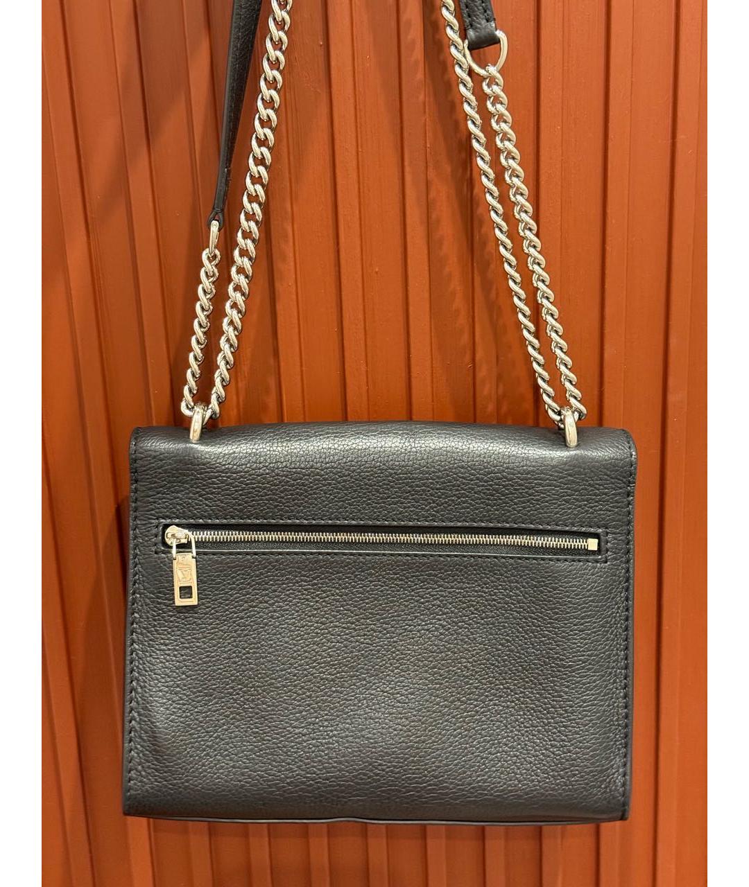 LOUIS VUITTON Черная кожаная сумка через плечо, фото 3