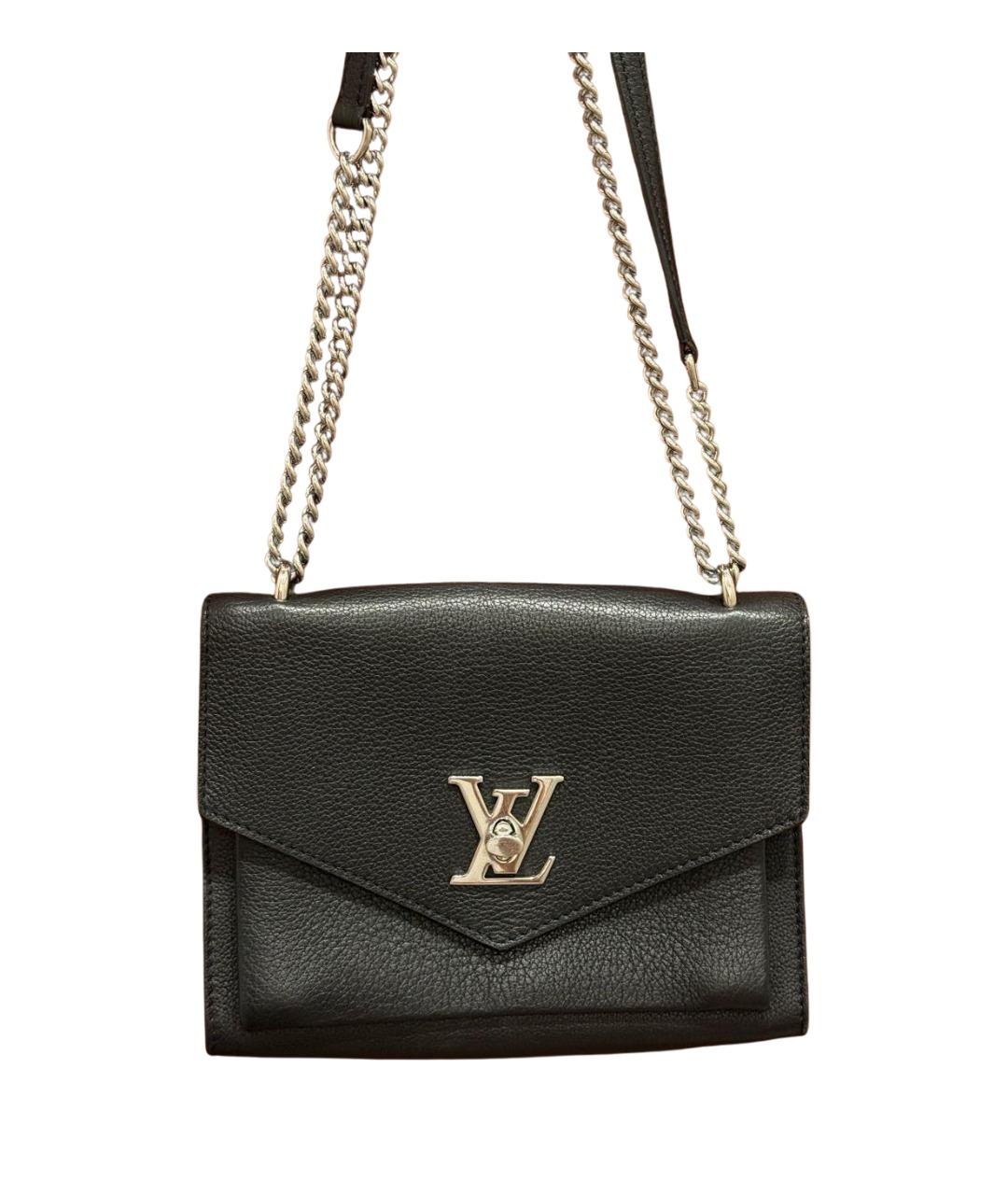 LOUIS VUITTON Черная кожаная сумка через плечо, фото 1