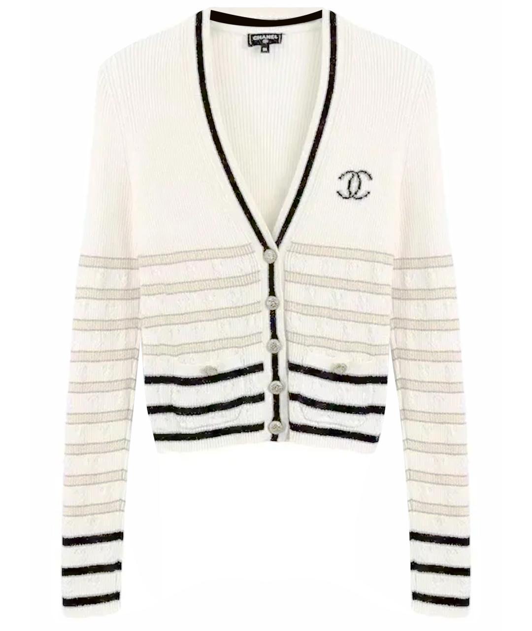 CHANEL Белый хлопковый джемпер / свитер, фото 1