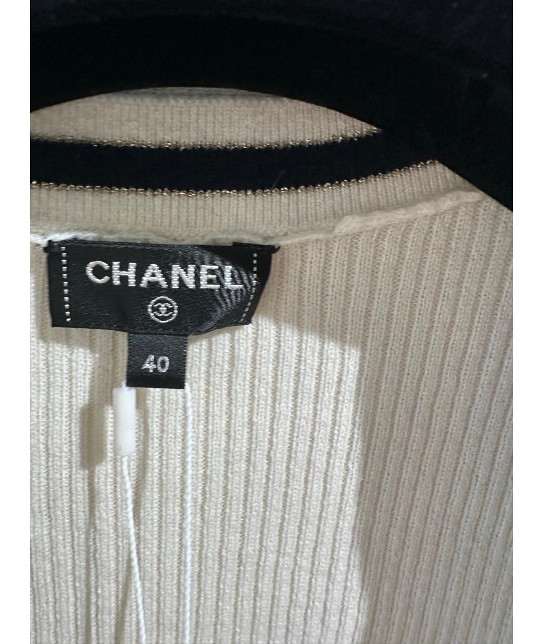 CHANEL Белый хлопковый джемпер / свитер, фото 4