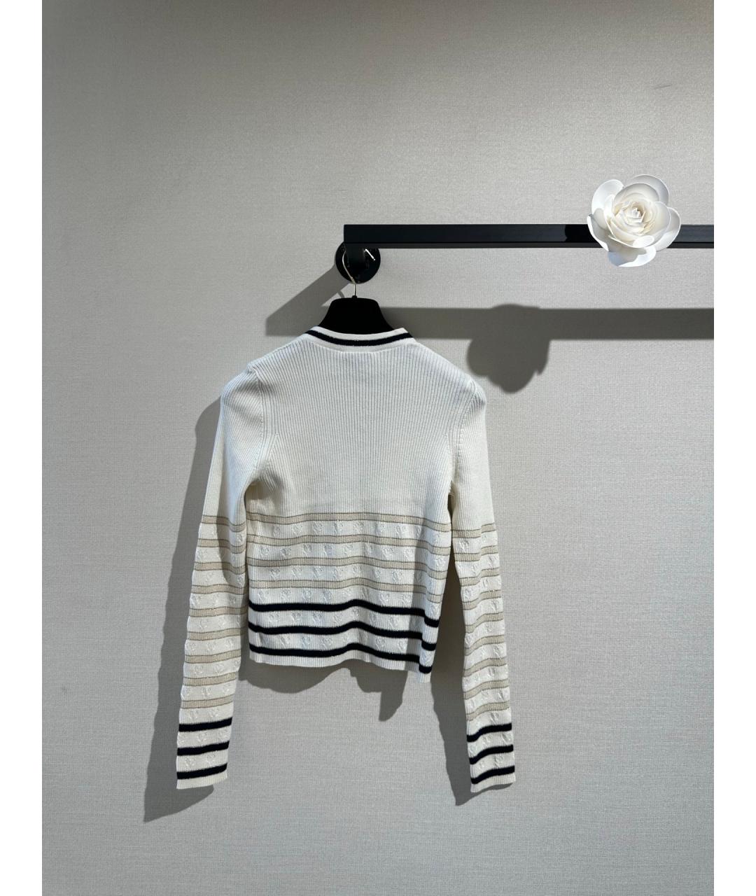 CHANEL Белый хлопковый джемпер / свитер, фото 6