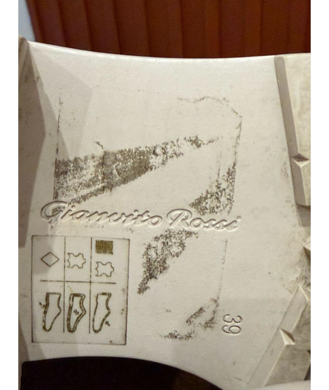 GIANVITO ROSSI Бежевые кожаные полусапоги, фото 5