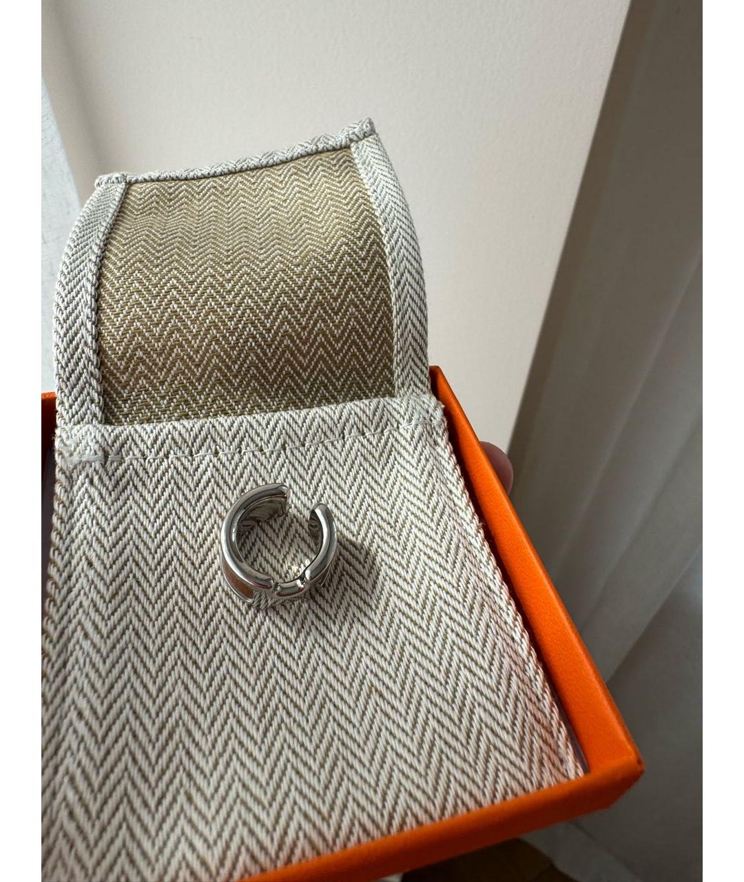 HERMES Коричневые металлические серьги, фото 2