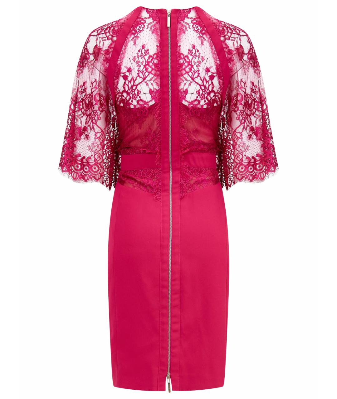 ELIE SAAB Розовое полиамидовое повседневное платье, фото 8