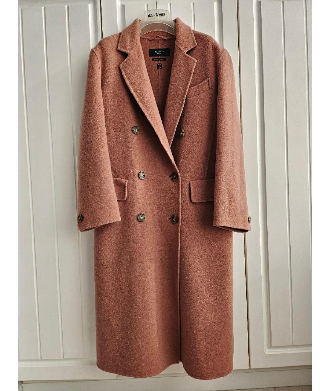 WEEKEND MAX MARA Коралловое шерстяное пальто, фото 6