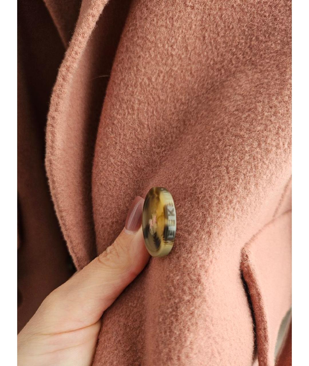 WEEKEND MAX MARA Коралловое шерстяное пальто, фото 4