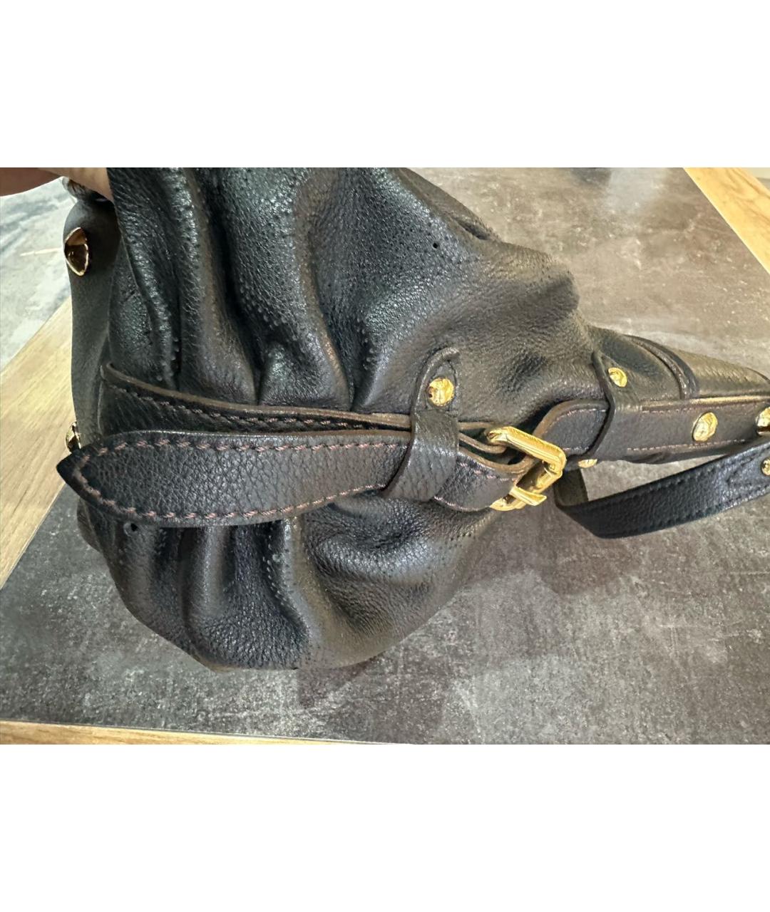 LOUIS VUITTON Коричневая кожаная сумка через плечо, фото 4