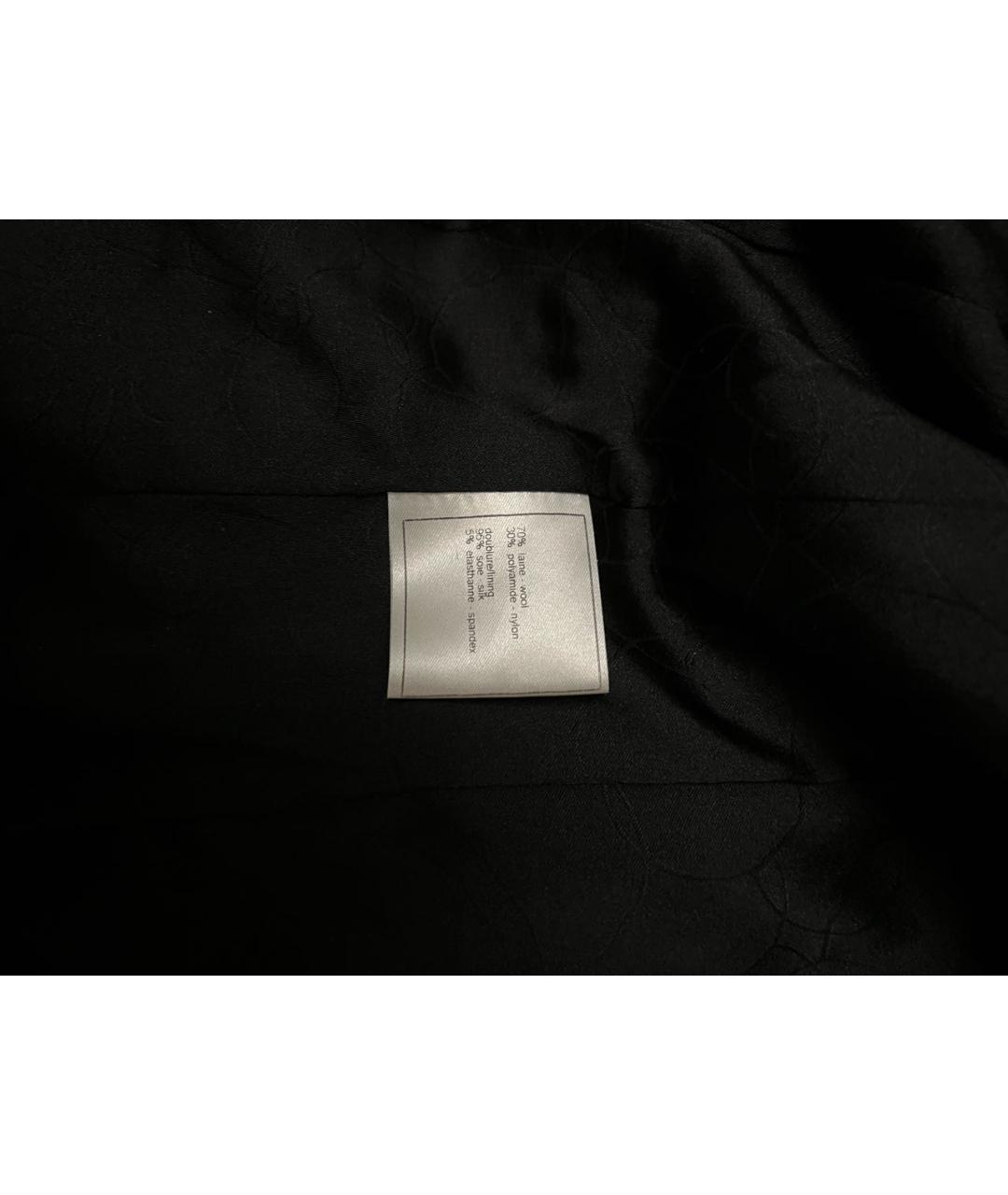 CHANEL Черный шерстяной жакет/пиджак, фото 5