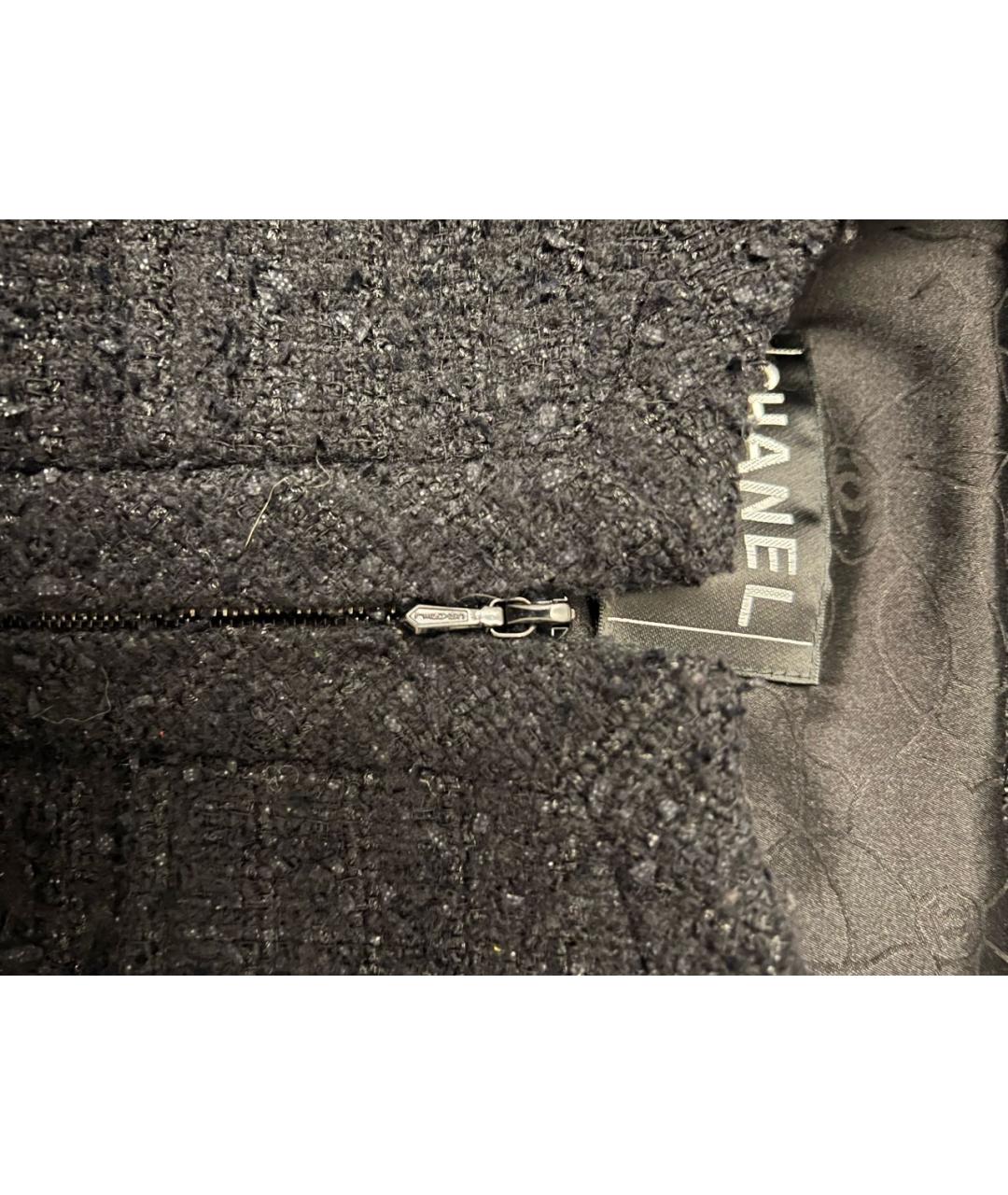 CHANEL Черный шерстяной жакет/пиджак, фото 7