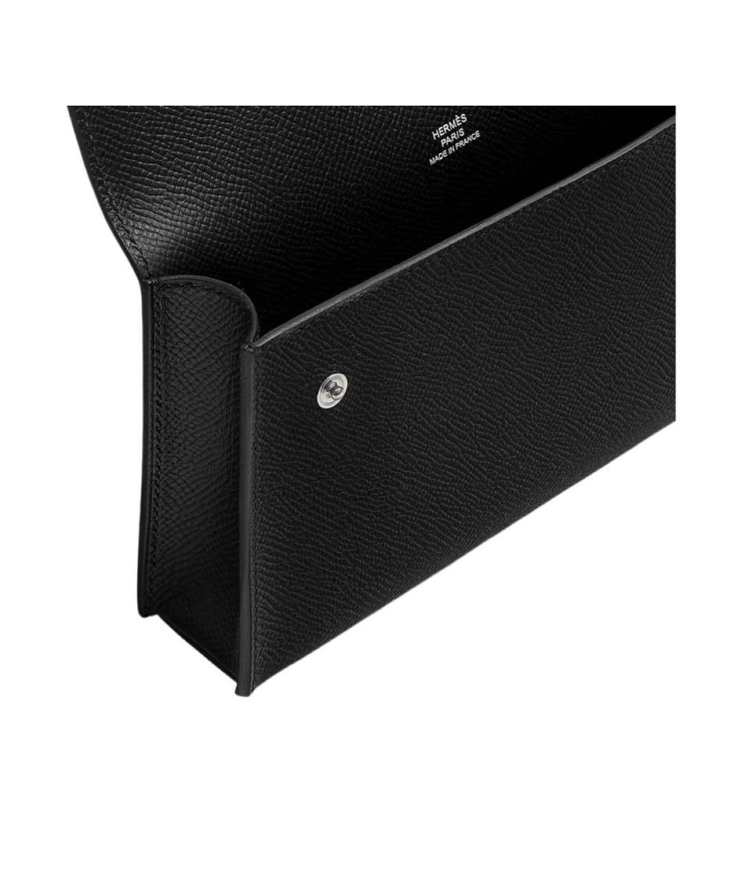 HERMES Черная кожаная сумка через плечо, фото 3