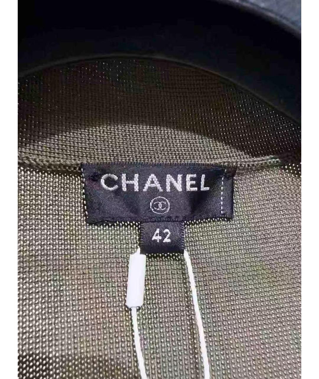 CHANEL Хаки хлопковый джемпер / свитер, фото 4