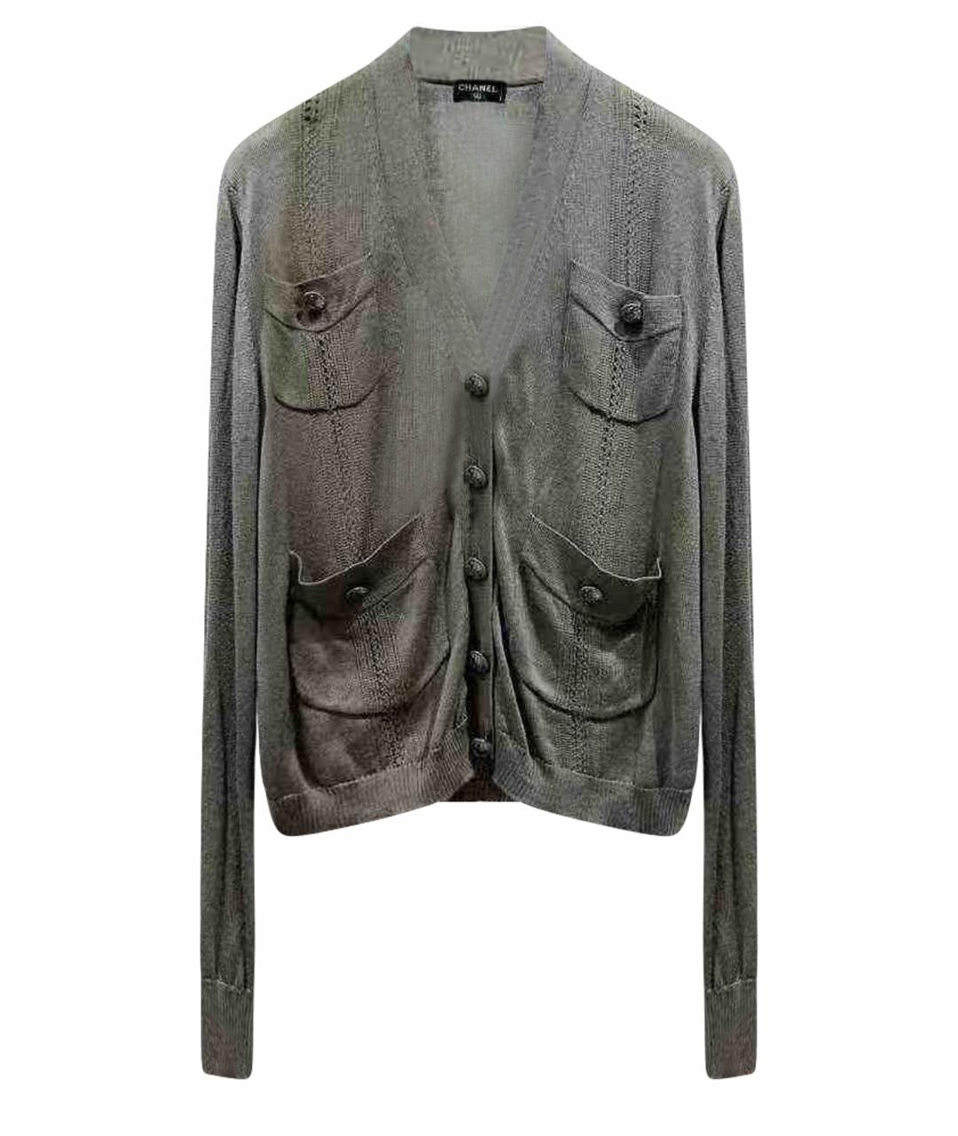 CHANEL Хаки хлопковый джемпер / свитер, фото 1